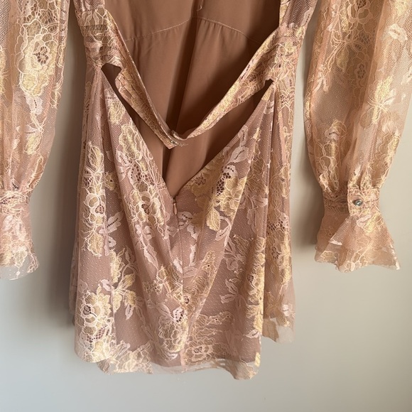 For Love & Lemons Modern Love Dress Rose Gold Large - Picture 10 of 16